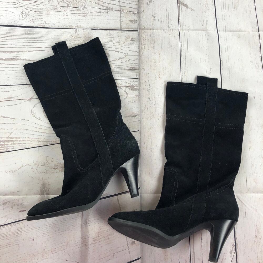 Nine & Co Vintage Suede Heeled Boots Size 7.5